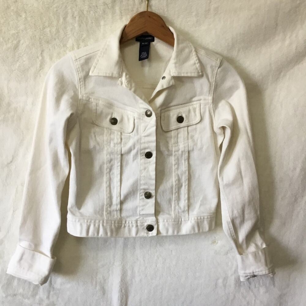 Ralph Lauren Girl White  Cropped Denim Jacket